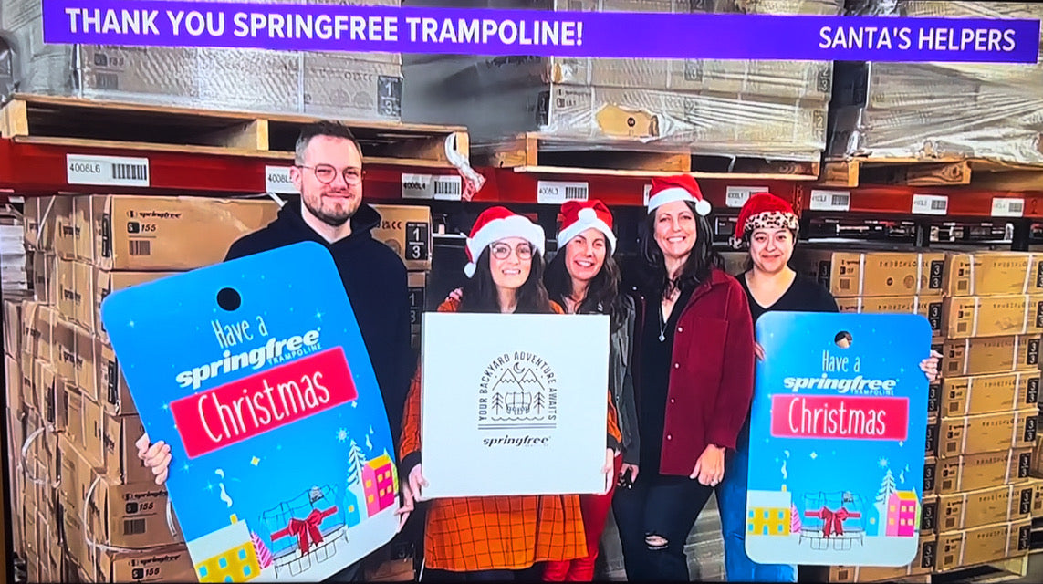 Springfree Trampoline Donates to WFAA’s Santa's Helpers 2023