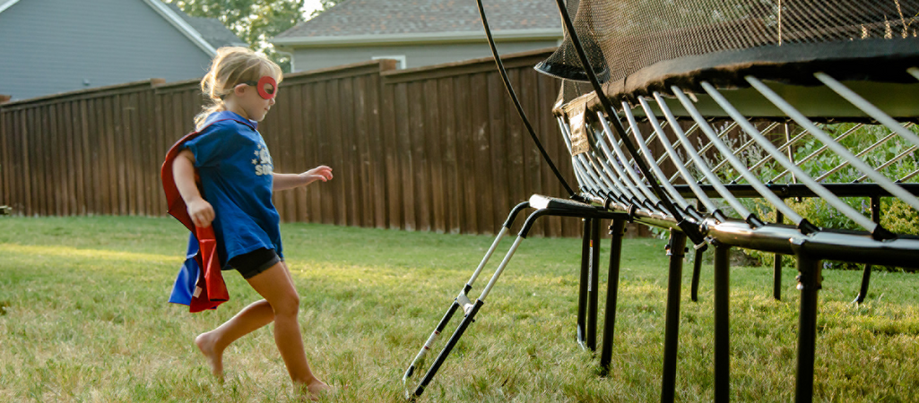 Superhero Trampoline Fun in Your Backyard