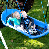 Load image into Gallery viewer, two kids sitting on a double platform tree swing
