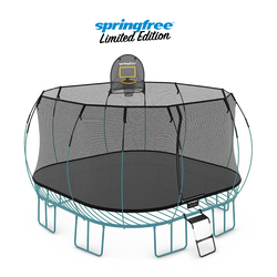Jumbo Square Trampoline / Steely Wind
