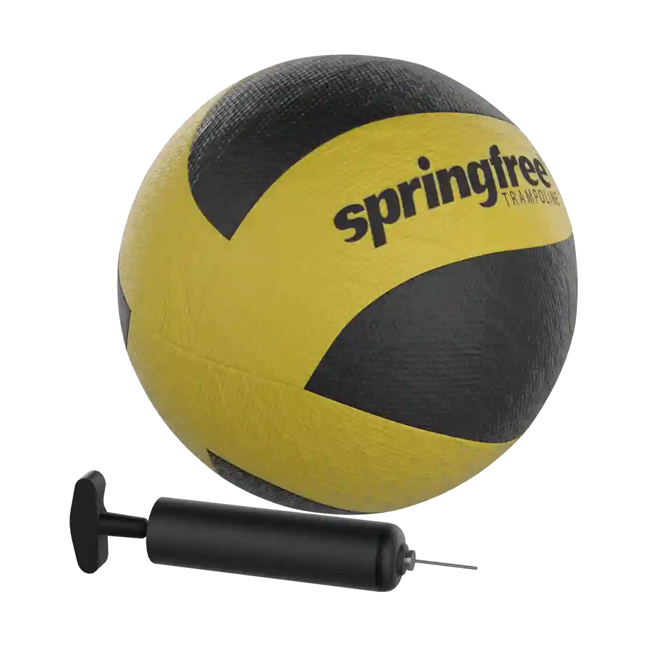 Springfree trampoline ball with pump